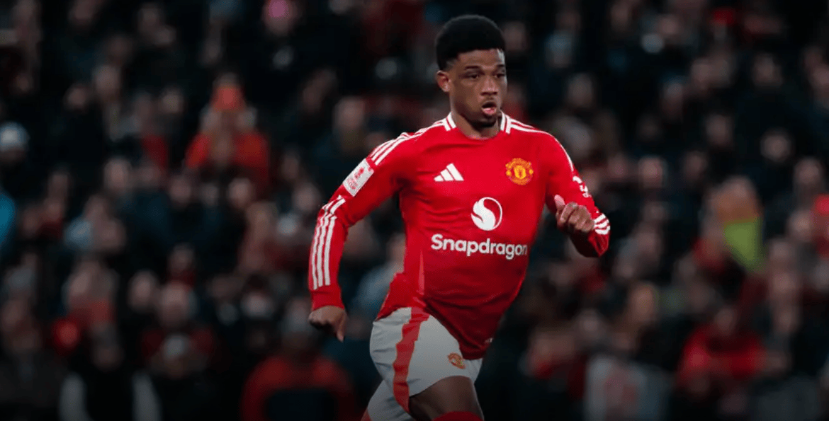 曼联官方确认，阿玛德训练中不幸脚踝受伤，预计伤缺数周，红魔前景再蒙阴影